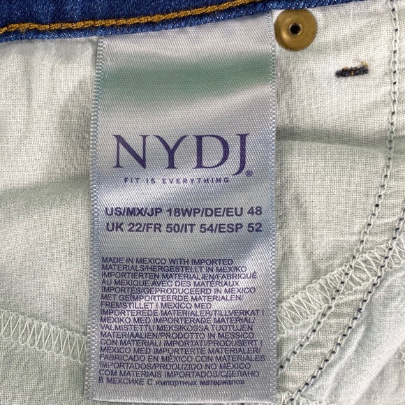 NYDJ Petite Marilyn Straight Dark Wash Jeans - Picture 14 of 16